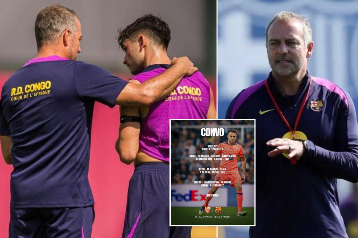 Sensibles bajas: Barcelona anunció su convocatoria para enfrentar al Sevilla en la Liga Española