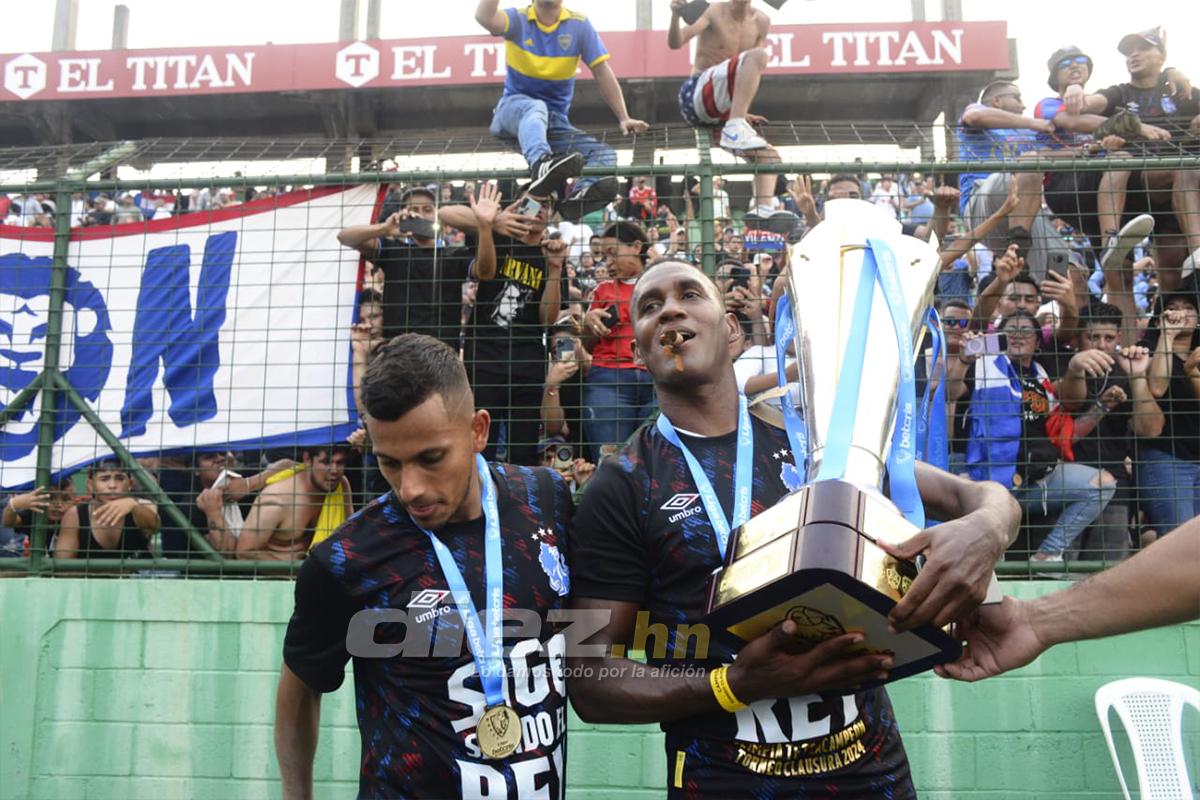 Olimpia se coronó en el Yankel: Menjívar y Beckeles festejan con puros, locura de Araújo y los que celebraron con sus novias