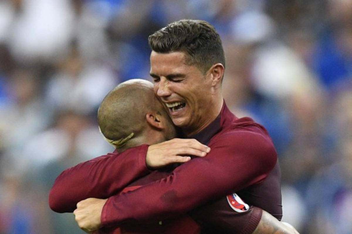Así celebró Cristiano Ronaldo su primer título con la selección de Portugal al ganar la Eurocopa