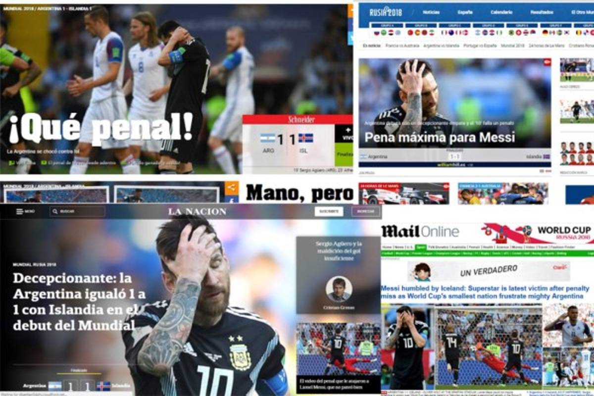 Prensa mundial: Messi el señalado por empate de Argentina ante Islandia