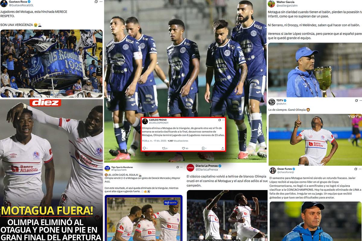 Son una vergüenza; desastroso: así reacciona la prensa contra Motagua por la dura eliminación ante Olimpia