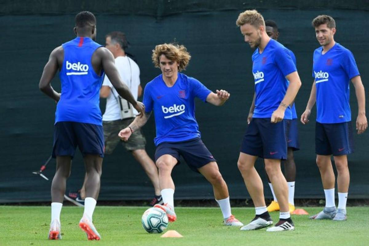 Griezmann, pura risa: Así fue el primer entrenamiento del Barcelona con sus fichajes
