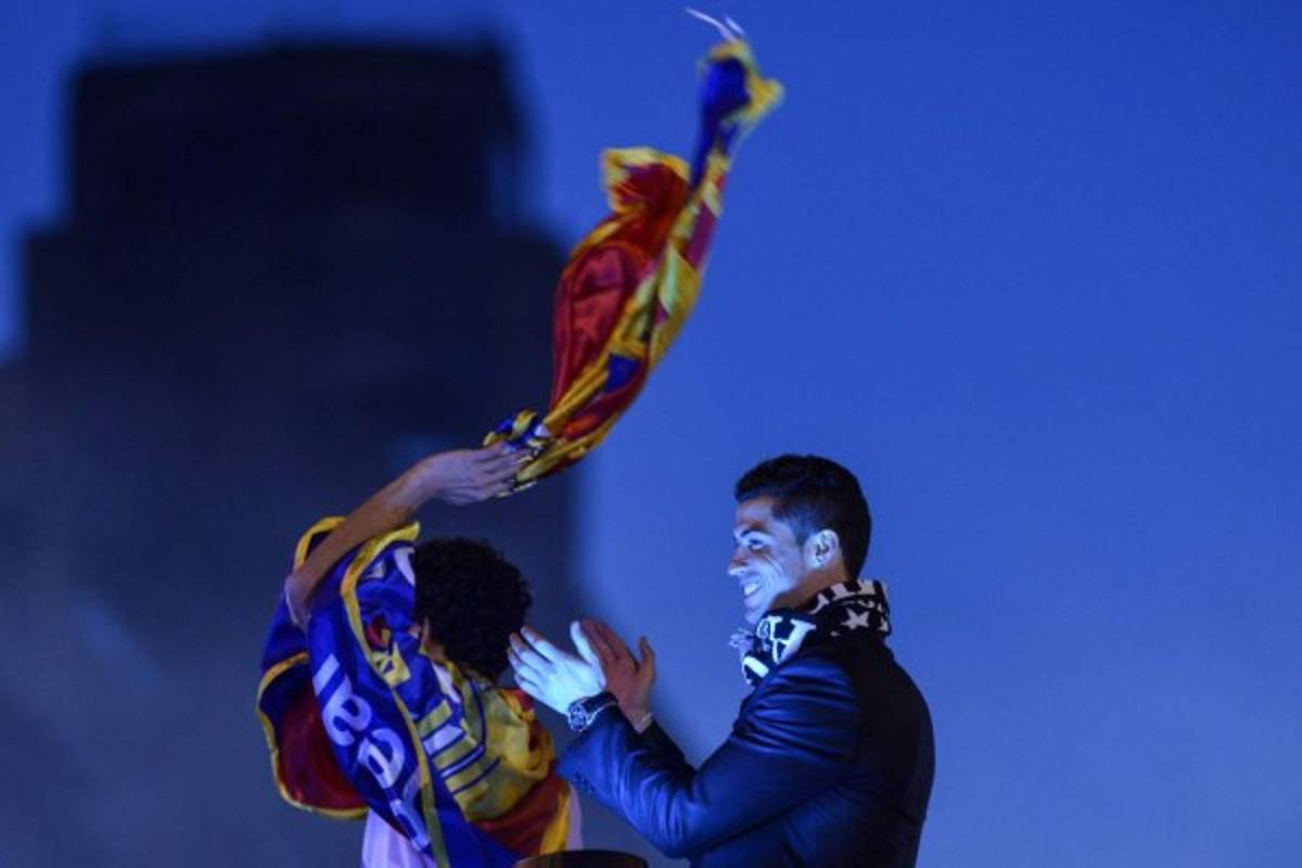 El Real Madrid celebra en la Cibeles