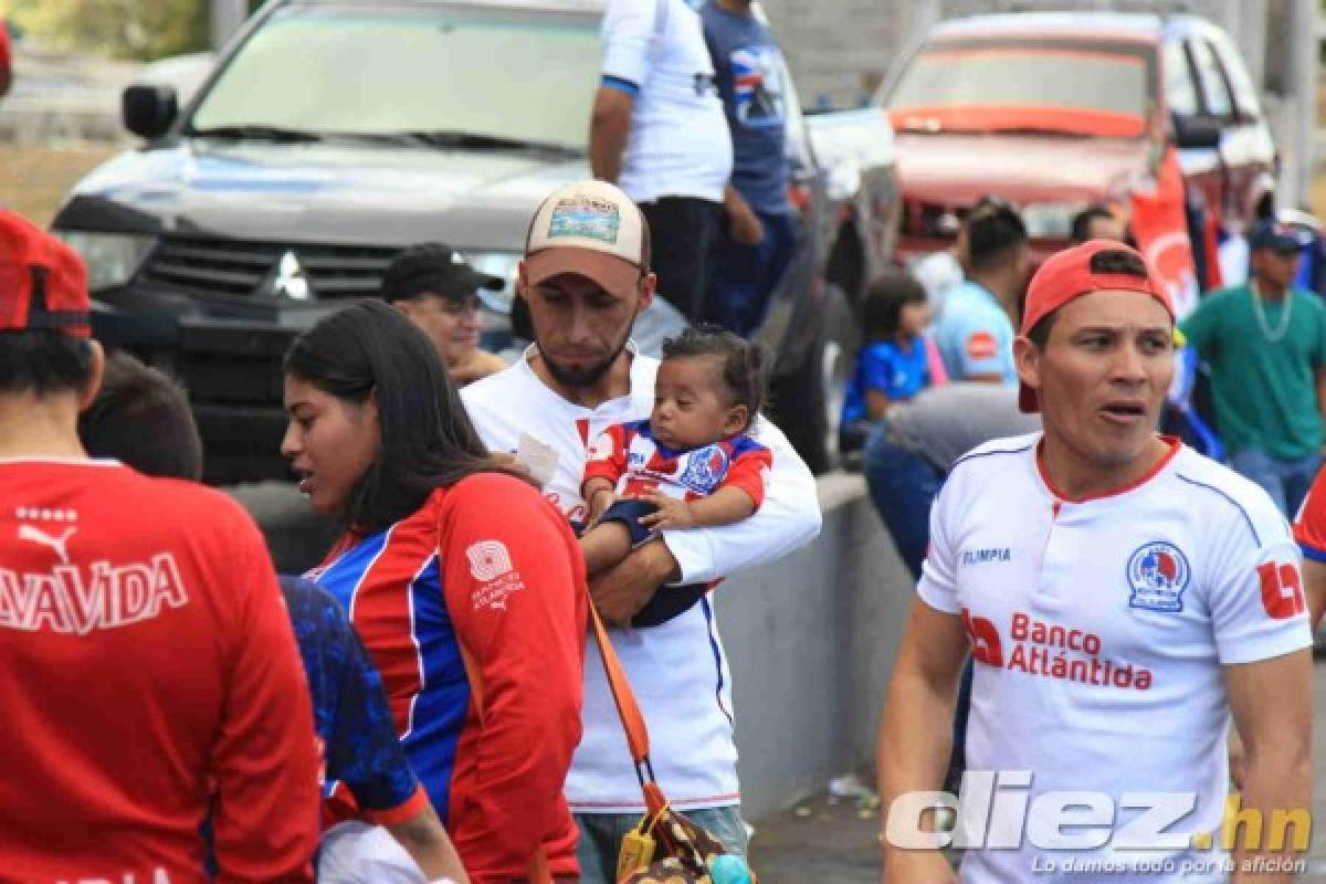 El llenazo en la final de ida entre Olimpia y Motagua en el Nacional