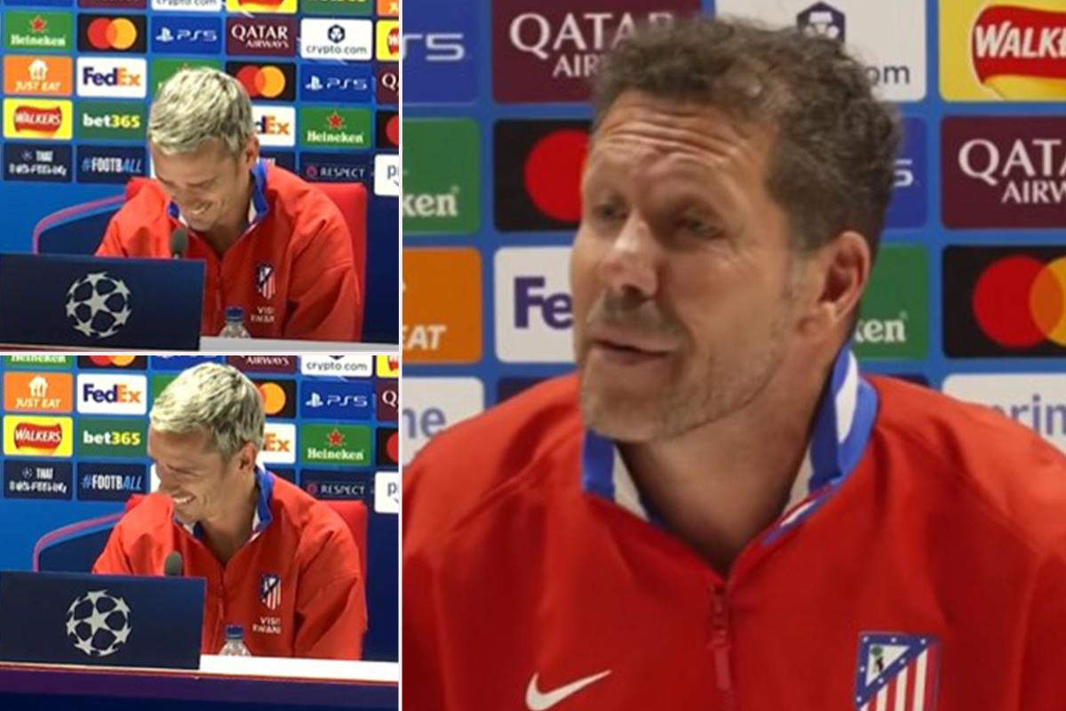 El chiste de Simeone en la conferencia antes de enfrentar al Arsenal: hasta los ingleses se rieron