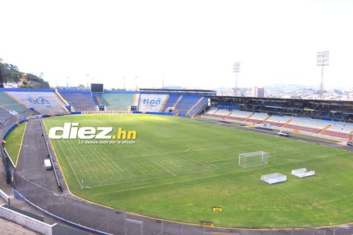 Una belleza: Camerinos, pasillos, cámaras ¡la intimidad del estadio Nacional de Tegucigalpa!