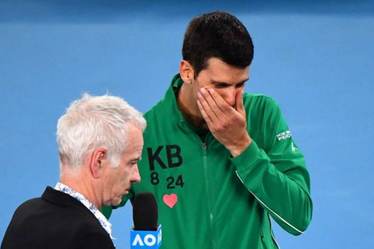 Djokovic se derrumba en plena transmisión en vivo por la muerte de Kobe Bryant