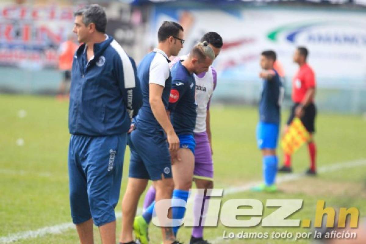 ¡Abatidos! La tristeza de los jugadores del Juticalpa y Wilmer Cruz tras la derrota ante Motagua