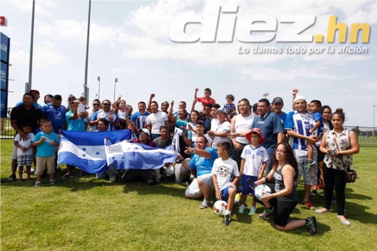 Selección hondureña recibe el apoyo de su afición en Dallas pervio debut en la Copa Oro