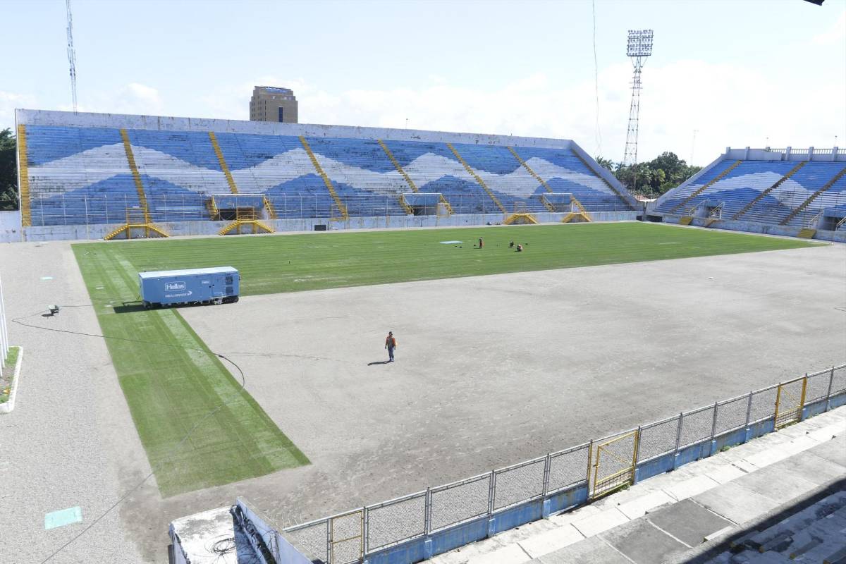¿Cuánto tiempo de vida tendrá la nueva cancha del Estadio Morazán? Notorio avance y lo que complementará el proyecto