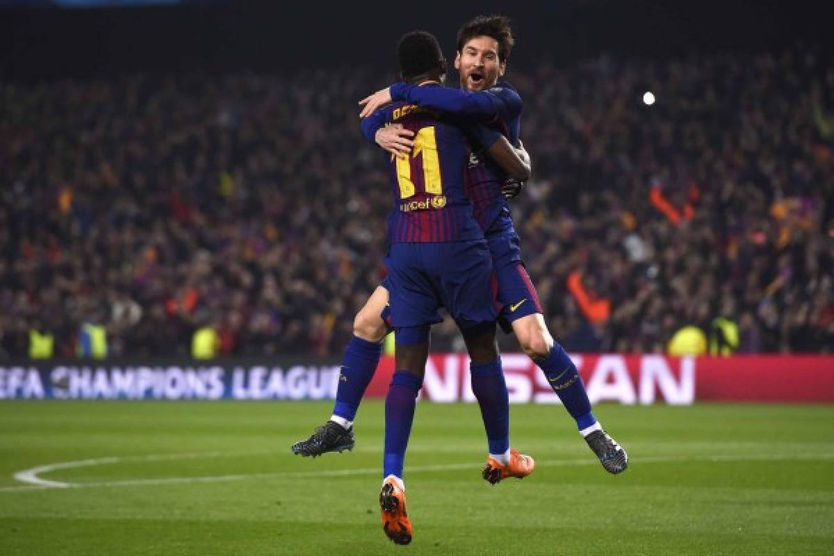 En fotos: Conte se rinde a Messi, la felicidad de Dembélé y la dedicatoria de Leo