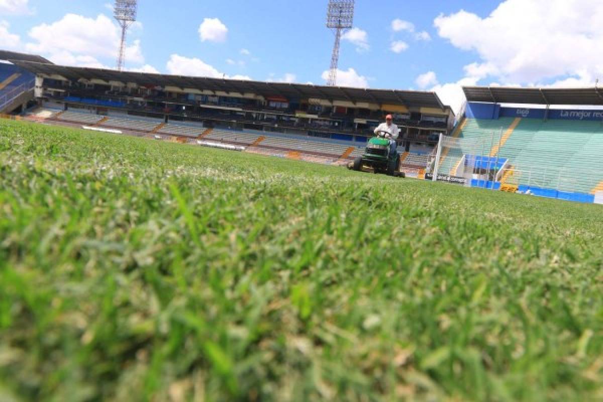 Una belleza: Camerinos, pasillos, cámaras ¡la intimidad del estadio Nacional de Tegucigalpa!