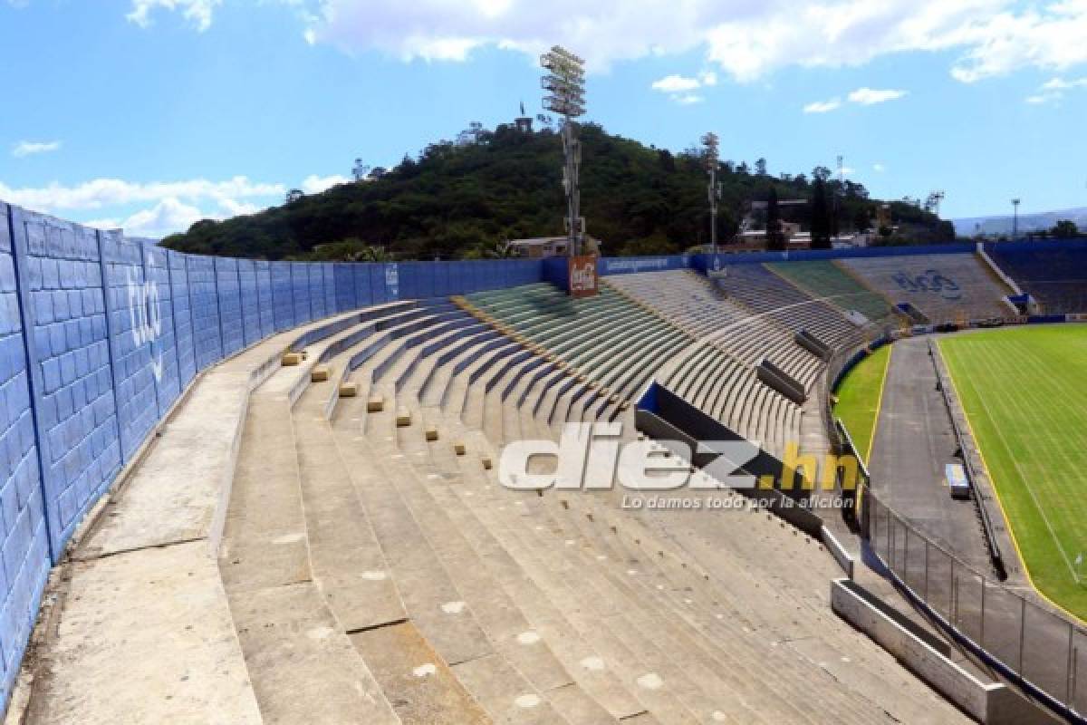 Una belleza: Camerinos, pasillos, cámaras ¡la intimidad del estadio Nacional de Tegucigalpa!