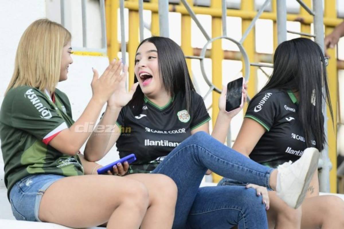 El Olímpico convertido en una pasarela: Las despampanantes y sexys mujeres en el clásico Marathón-Olimpia