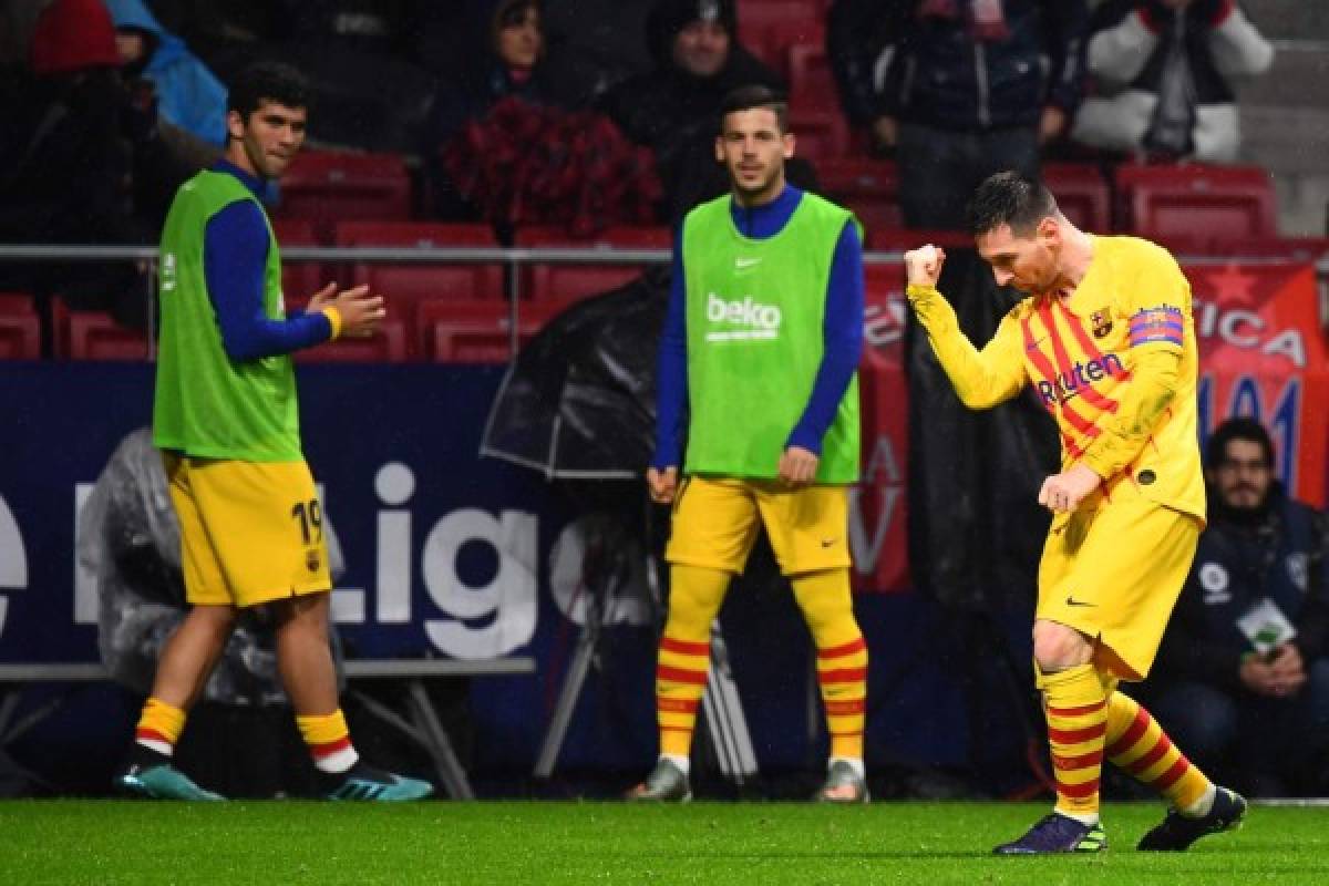 Messi sienta a Héctor Herrera y famoso personaje hondureño en el Atlético-Barcelona