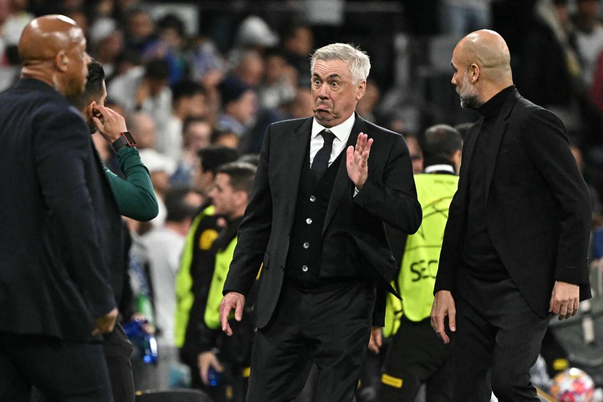 Real Madrid - City: Guardiola explota en el Bernabéu, el extraño gesto de Ancelotti y el cruce de Vinicius con rival