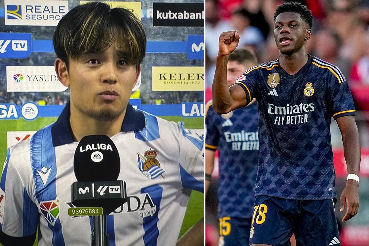 El dardo de Kubo por el gol que le anularon ante Real Madrid y Tchouaméni le responde