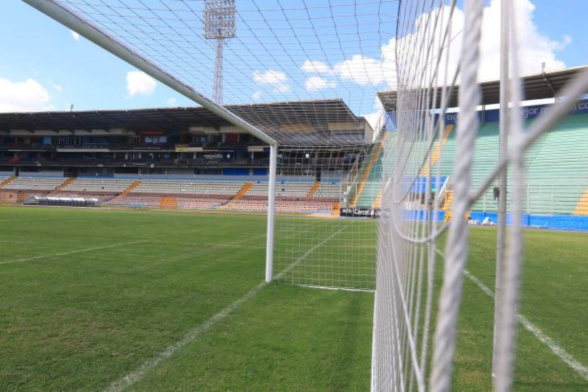 Una belleza: Camerinos, pasillos, cámaras ¡la intimidad del estadio Nacional de Tegucigalpa!