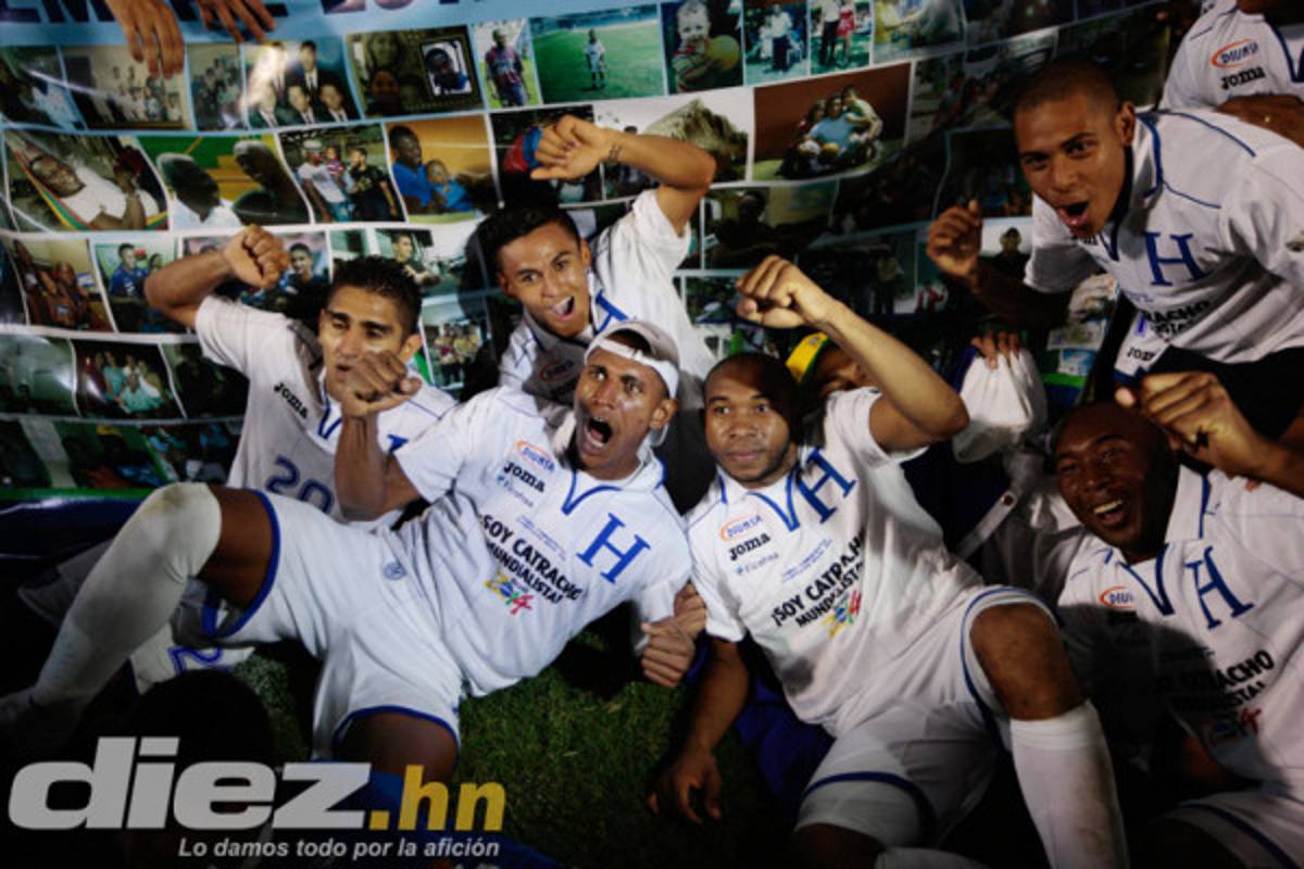 Celebración de los mundialistas