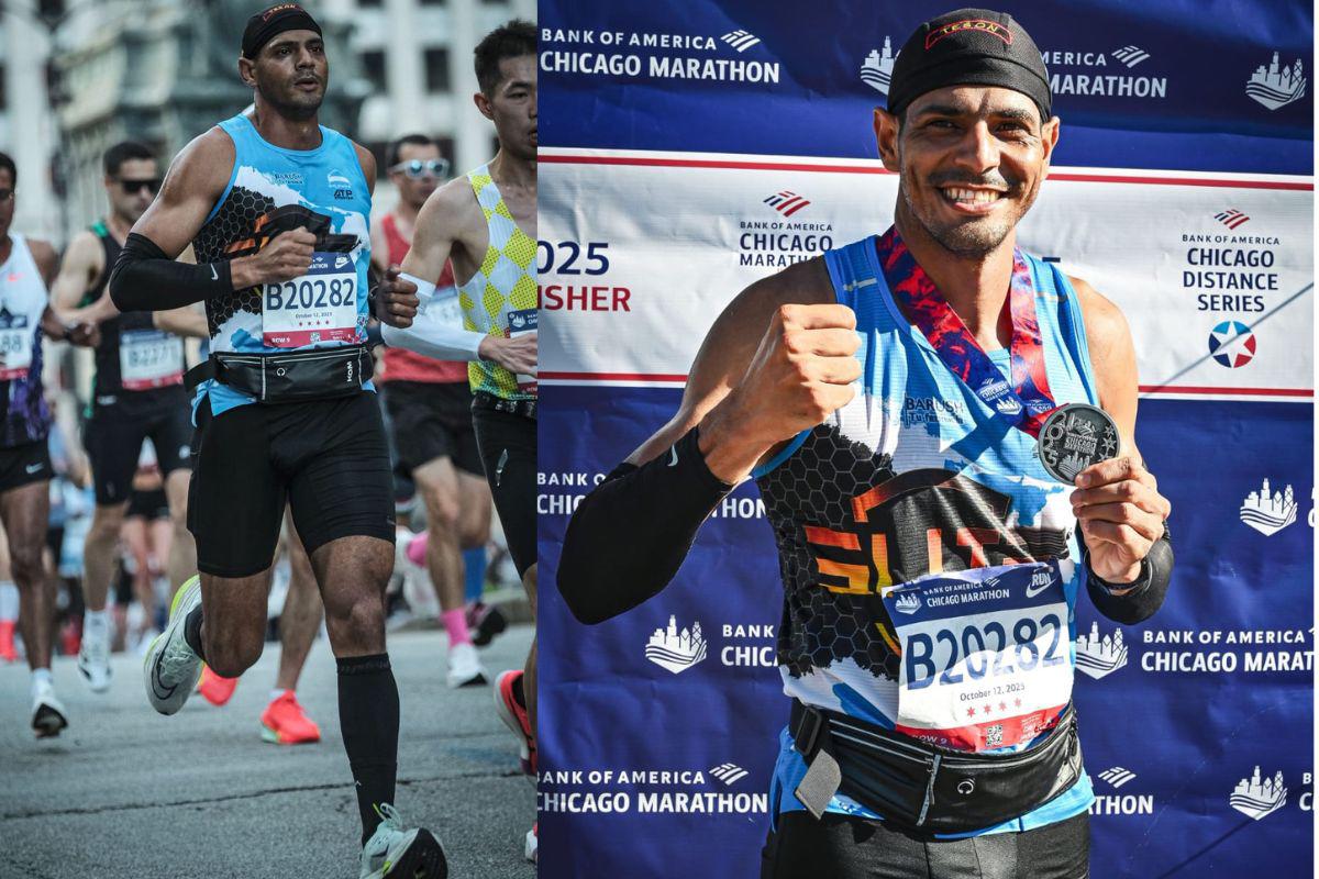 El hondureño Melvin Rivas hace historia al completar la Maratón de Chicago y clasifica a la Major de Boston