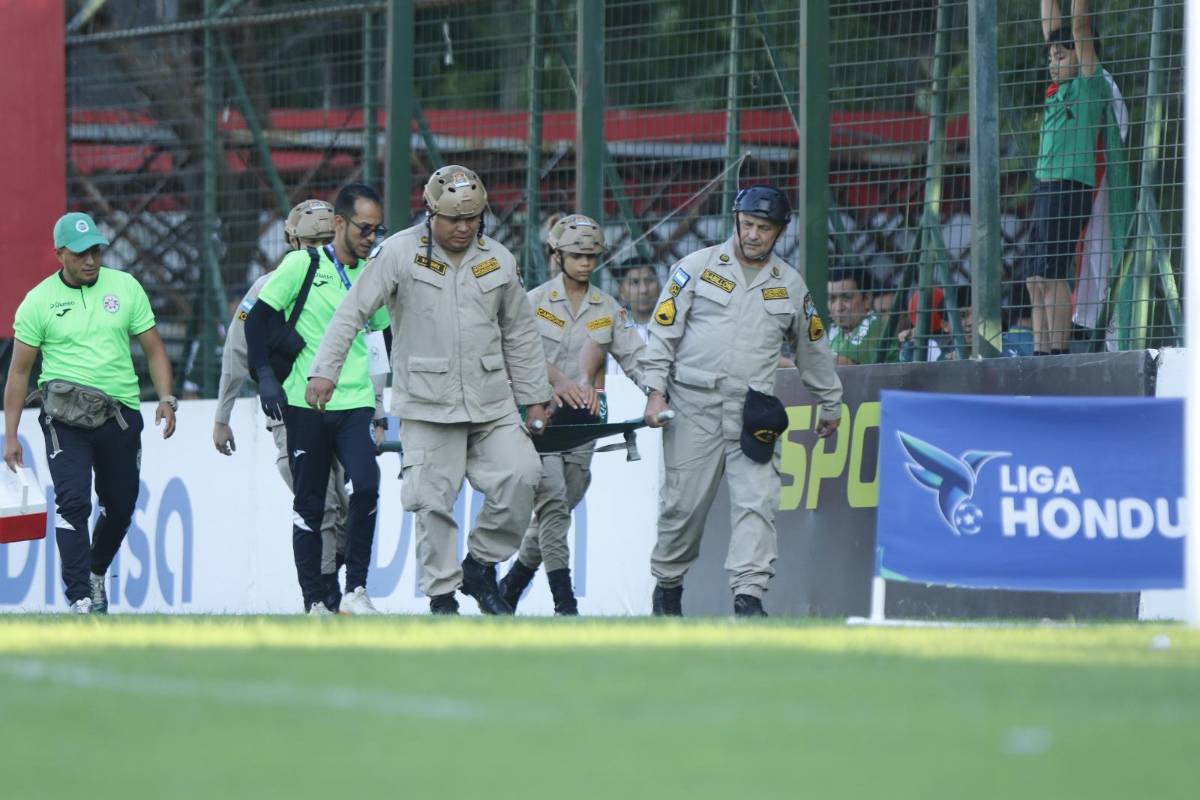 Tristeza del Chelito Martínez, jugador fue enyesado en el camerino y la joya de gol de Machuca en el Marathón-Génesis