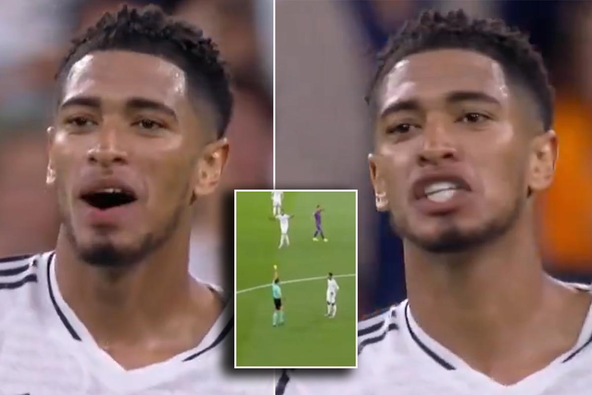 Bellingham estalló contra el árbitro tras ver la amarilla: “Eres un pedazo de mi****”