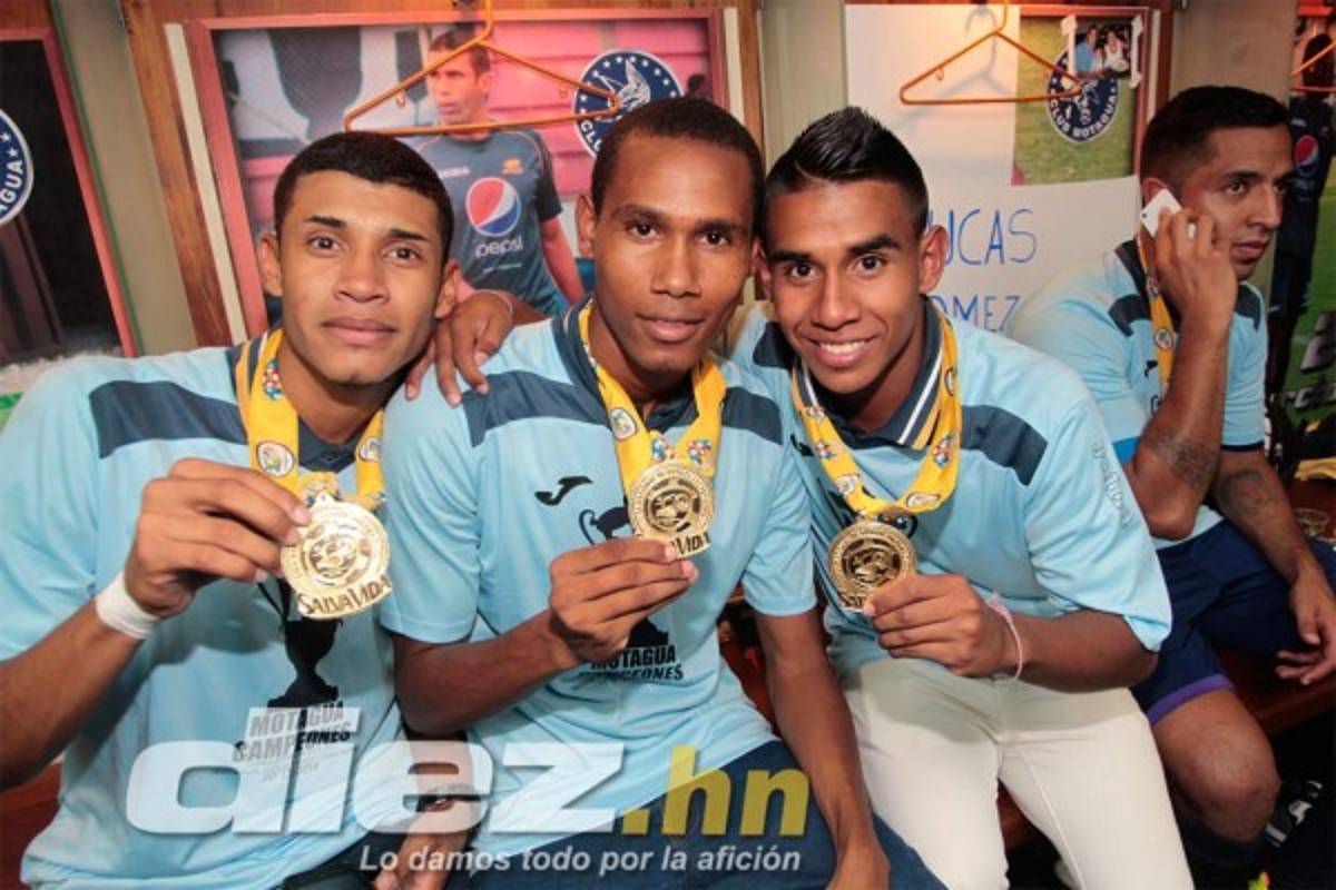 Así celebró Motagua en su camerino