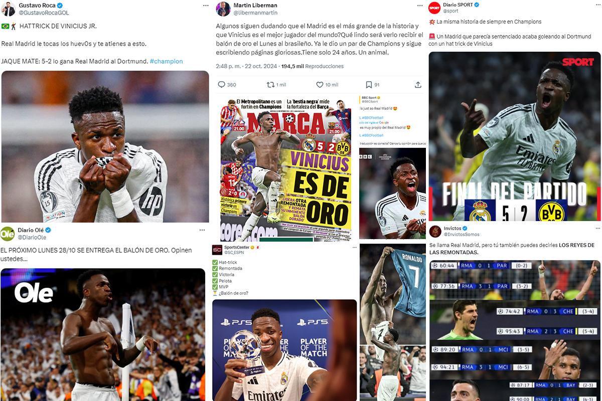 “Le tocas los h*** y te atienes a esto”: la prensa se rinde ante Vinicius y Real Madrid por otra épica remontada en Champions