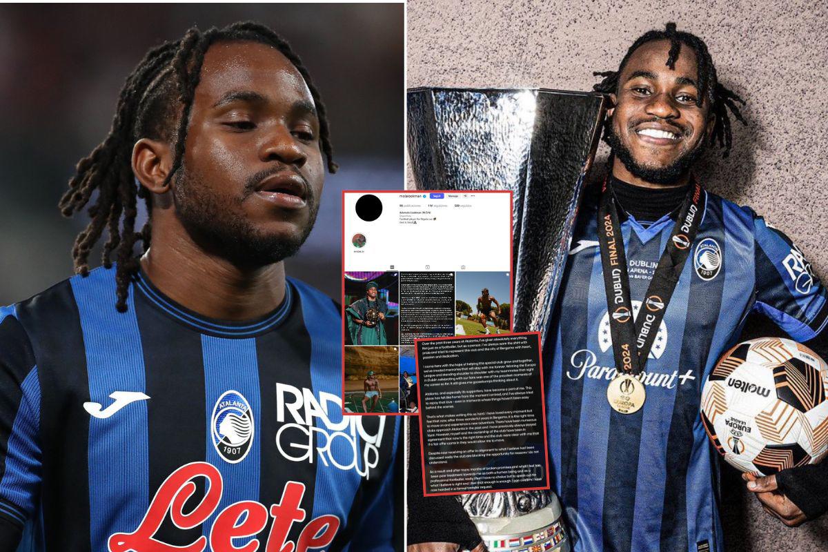 Lookman explotó contra la Atalanta y toma una drástica medida: Puedo confirmar que ya he solicitado...