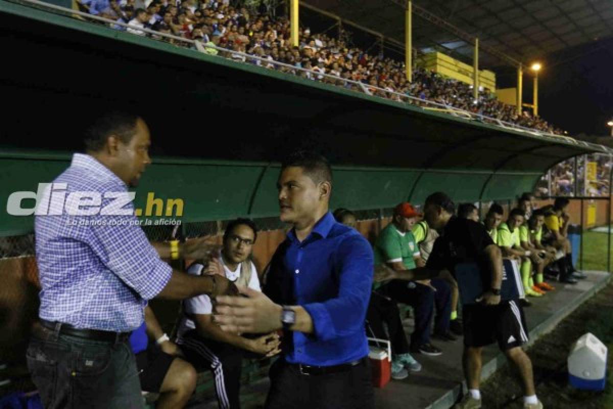 El sufrimiento y festejo de Luis Alvarado en la salvación del Honduras Progreso