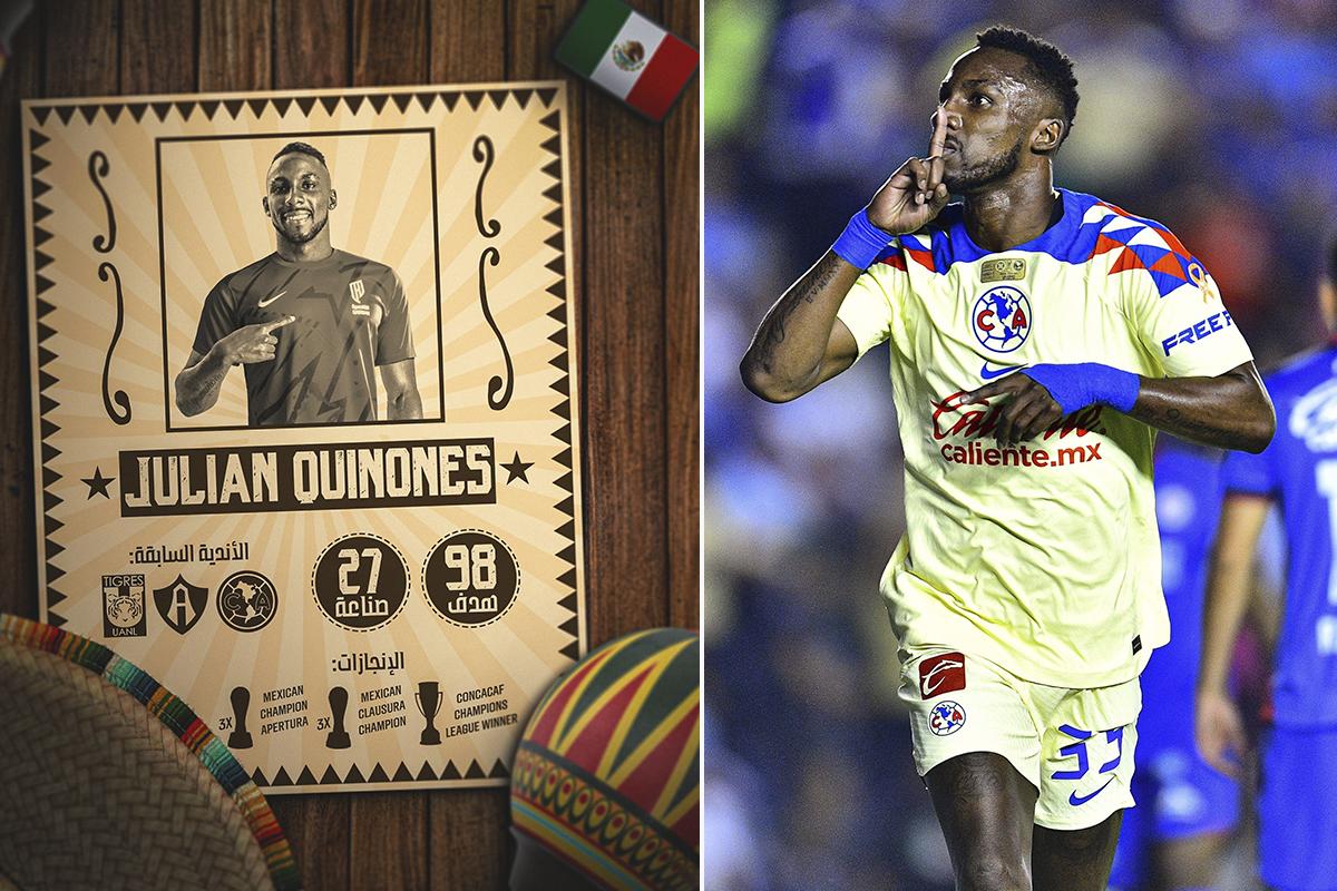 Julián Quiñones dejó el América y es anunciado en su nuevo club: 16 millones de dólares por su fichaje