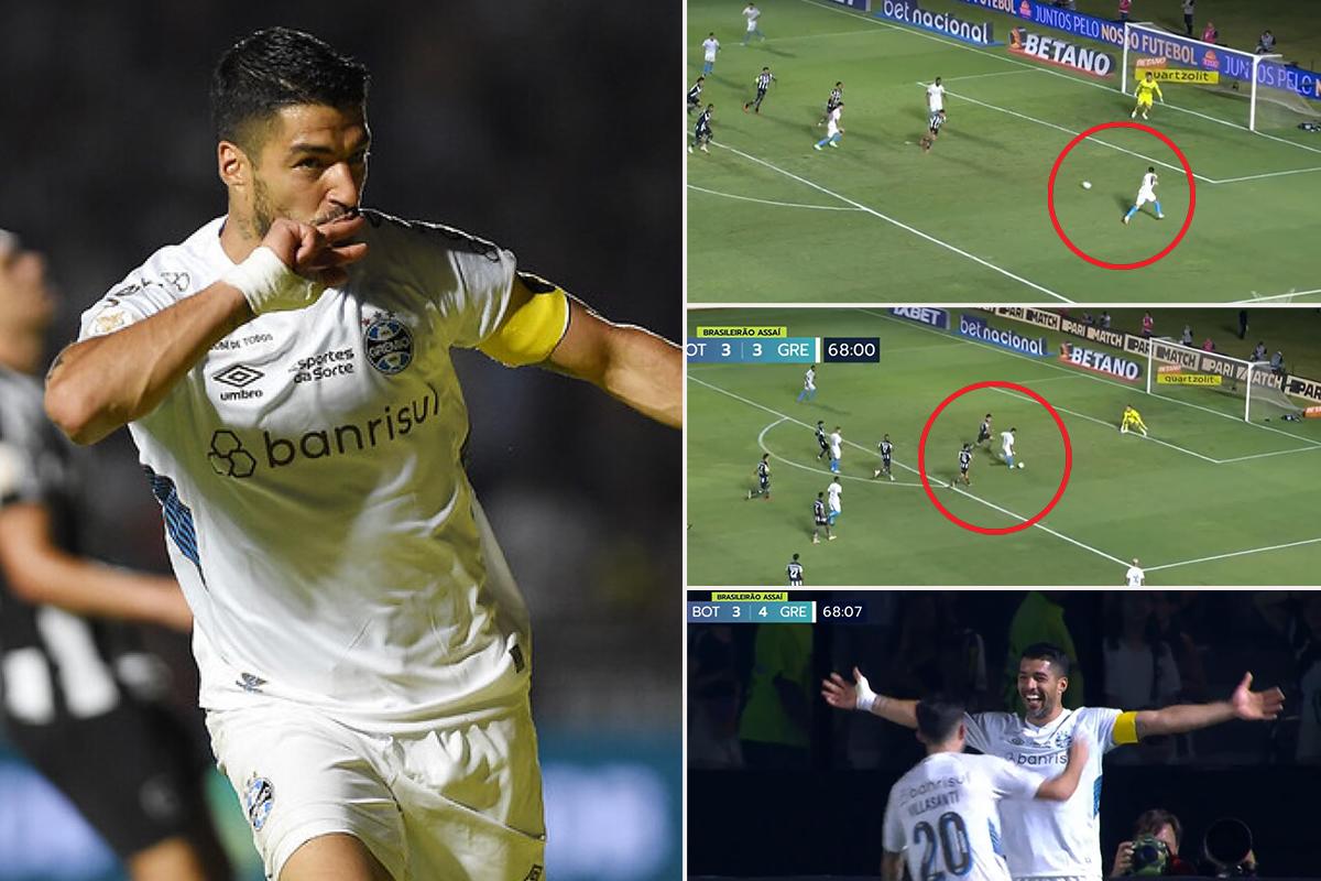 Luis Suárez hizo un hat-trick en 20 minutos: así fueron los goles para que Gremio le remontara a Botafogo en Brasil