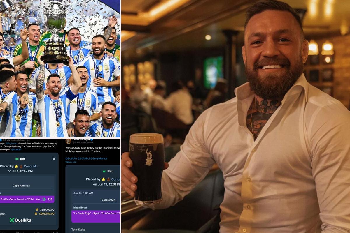 Tremendo: Conor McGregor revela el dineral que se ganó tras apostar por Argentina en la Copa América 2024
