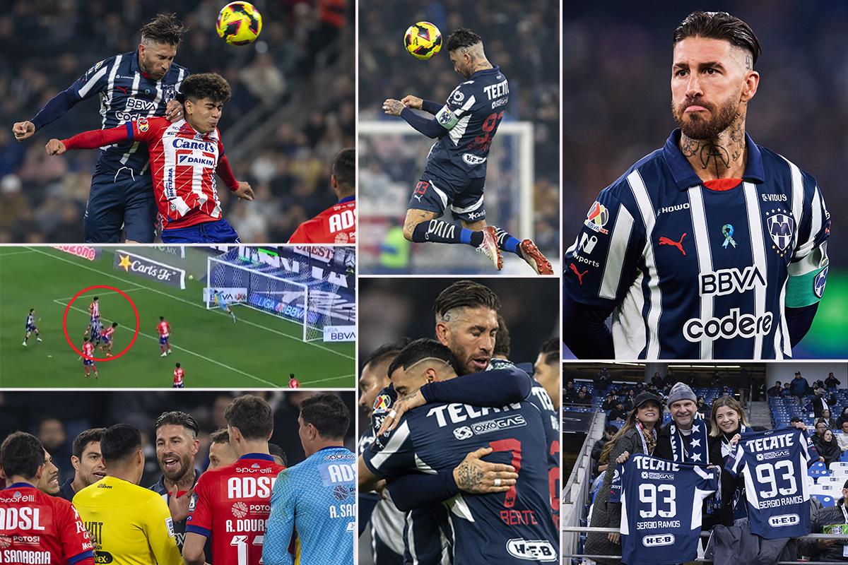 Así fue el debut de Sergio Ramos con Monterrey: triunfo sobre San Luis y casi marca un golazo como en la final de Champions