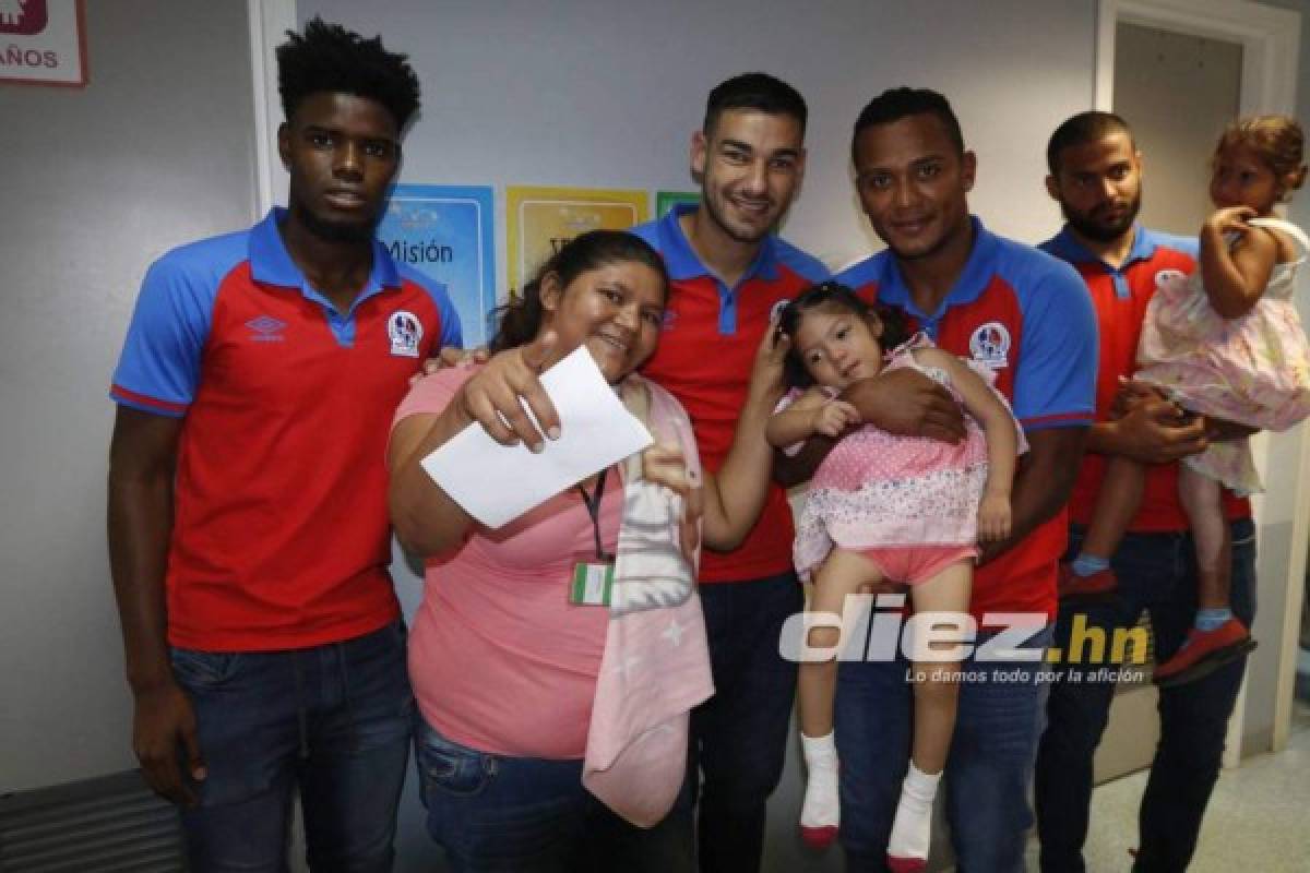 Detalles y abrazos: Olimpia transforma un día gris a colores en su visita a Hospital Infantil María