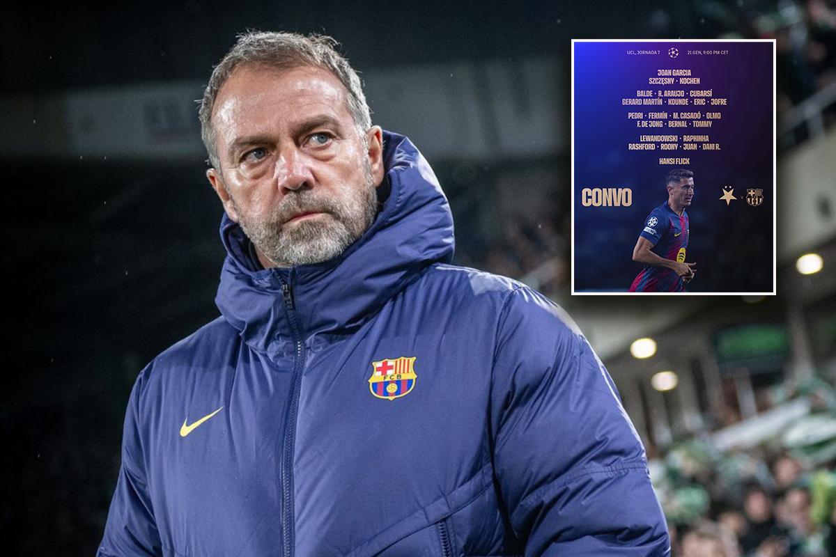 Flick lo recupera y bajas confirmadas: la convocatoria del Barcelona para su partido en Champions League