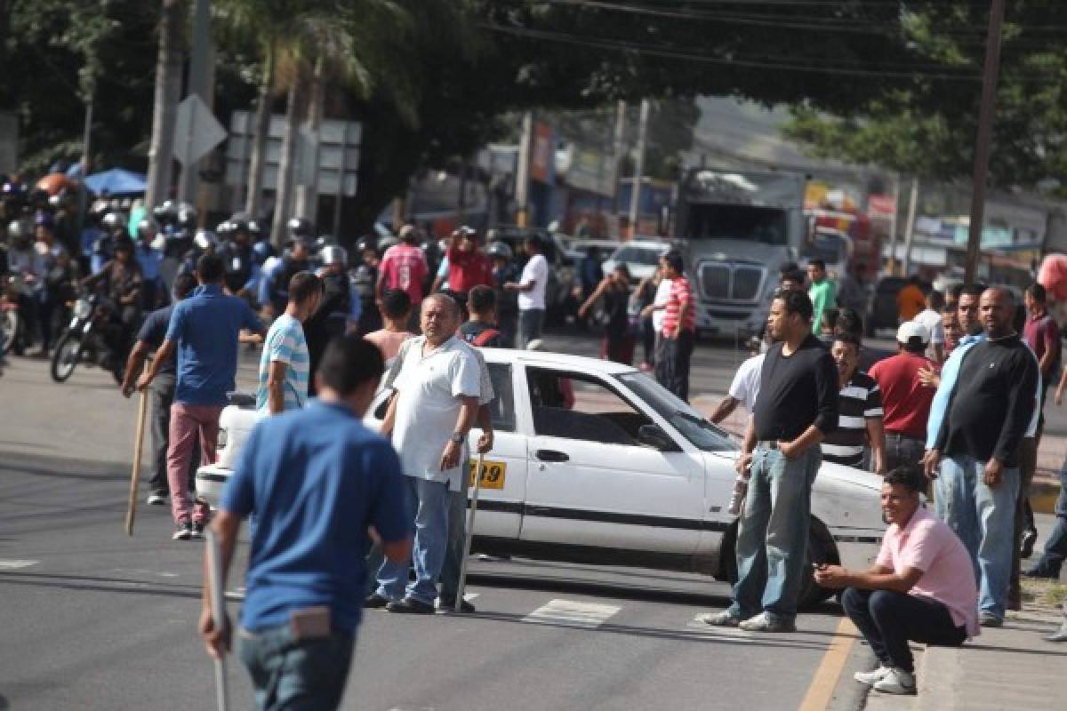 FOTOS: Segundo día del paro nacional de transporte en Honduras