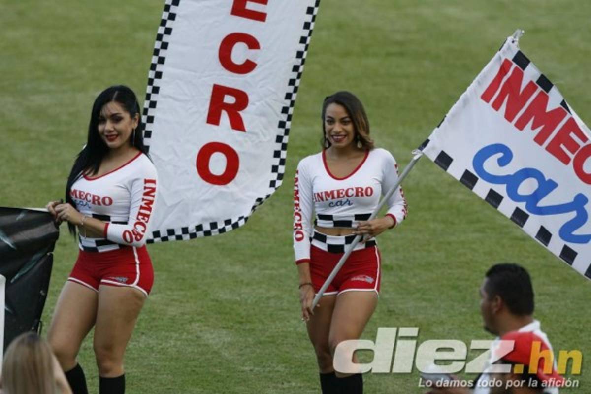 Las bellezas que llegaron al estadio Olímpico para el clásico Real España-Marathón