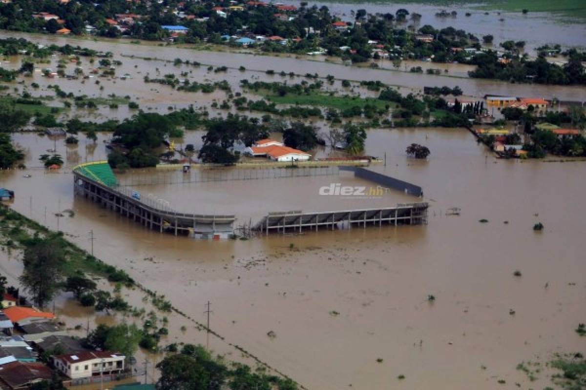 El estadio del Parrillas One no se ha inaugurado y ya fue golpeado por dos inundaciones