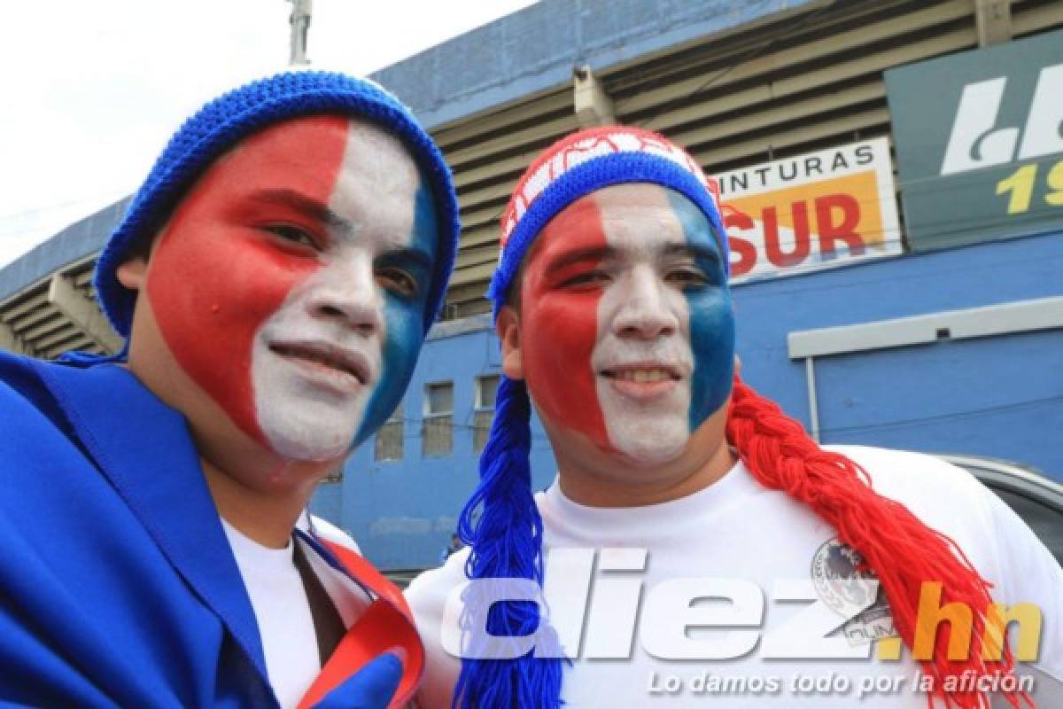 Bonito ambiente en el estadio Nacional para la final Olimpia-Motagua