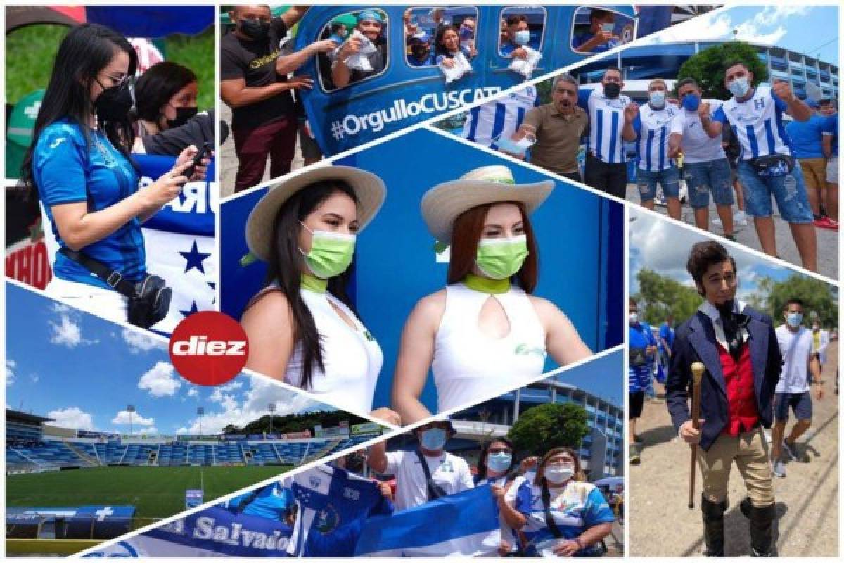 Las bellas chicas vaqueras, el prócer y el busito de la aventura en la previa del El Salvador vs Honduras