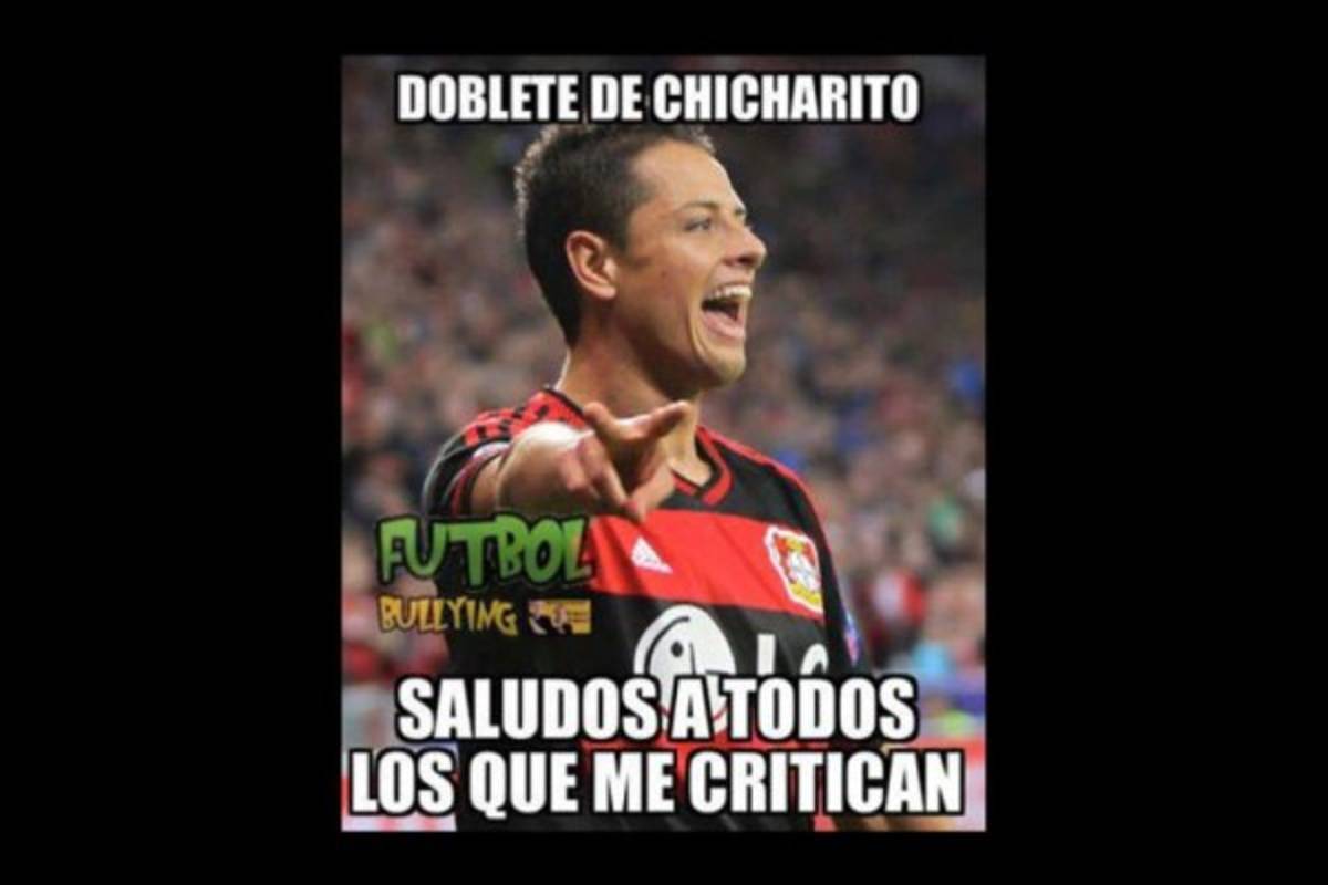 Los mejores memes del doblete de Chicharito Hernández con el Bayer Leverkusen