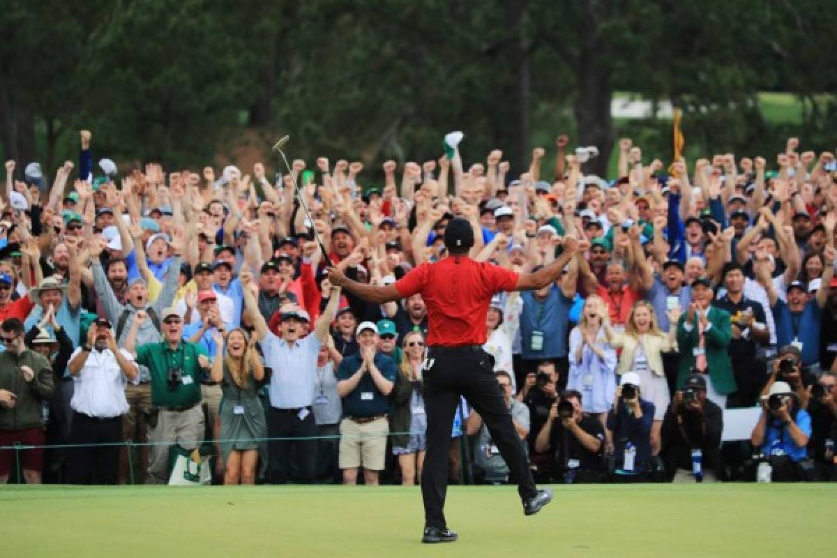 ¡Emotivo festejol! Así celebró Tiger Woods después de 11 años sin ganar un Masters