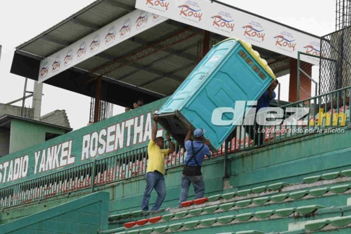 FOTOS: Reunión del Marathón y así pulen el Yankel para el juego ante Real España