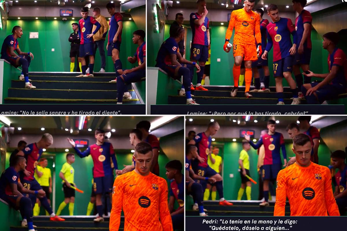 La roja que vio Flick y el jugador que perdió un diente en el Betis-Barcelona: “No le salía sangre y lo ha tirado”