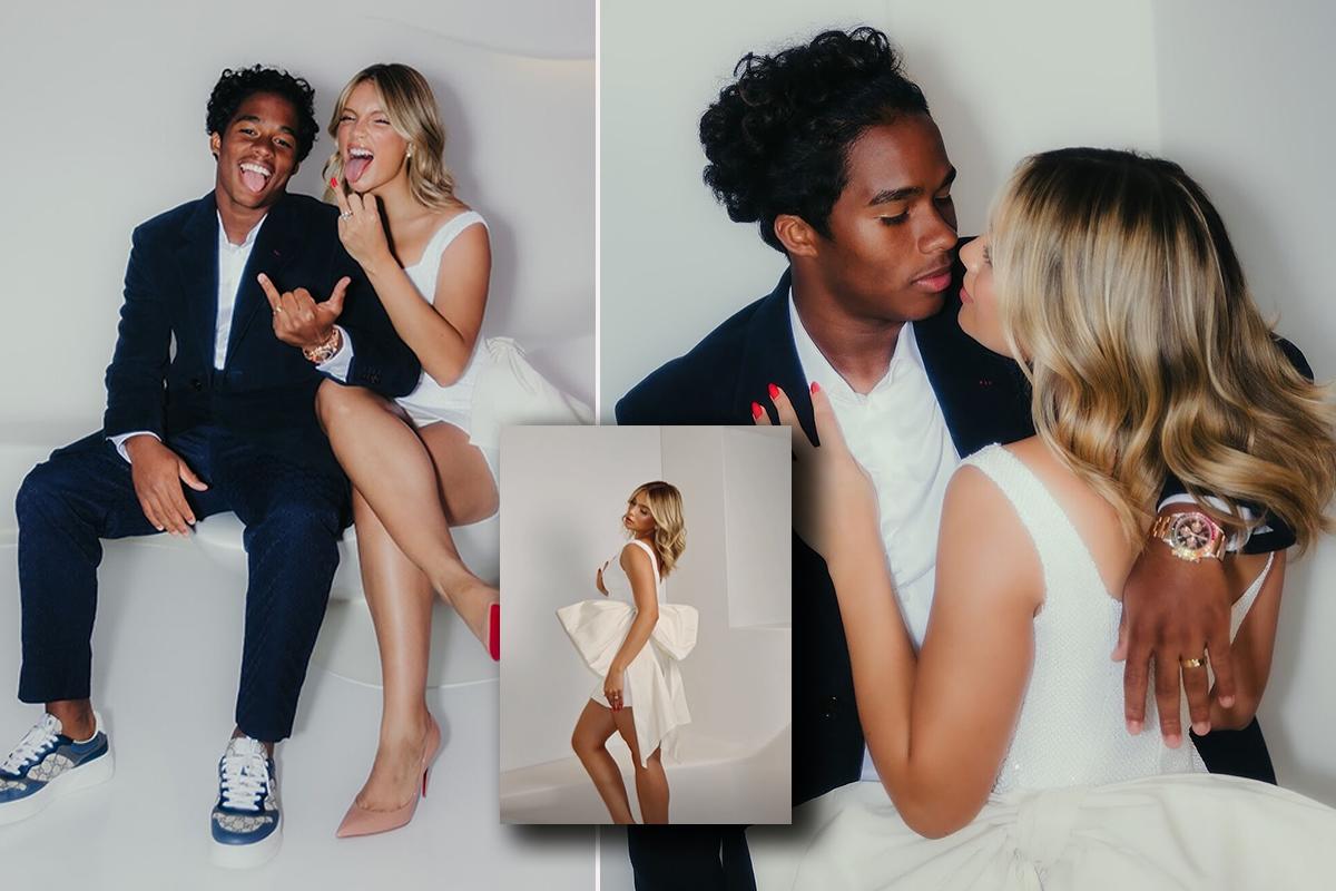 Endrick dio la sorpresa: se casó a con Gabriely Miranda a sus 18 años; las fotos de la feliz pareja