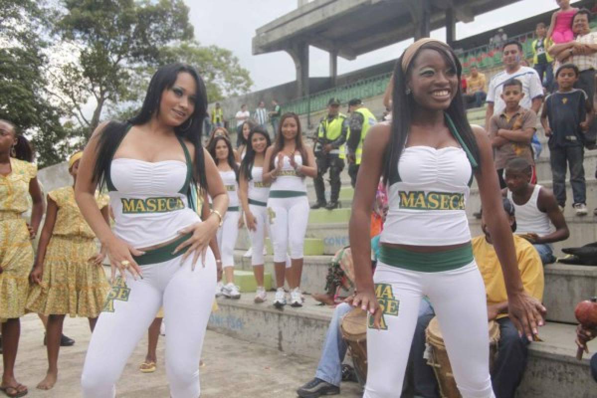 Las chicas más bellas que se han visto en el Yankel, sede de la final Marathón-Motagua