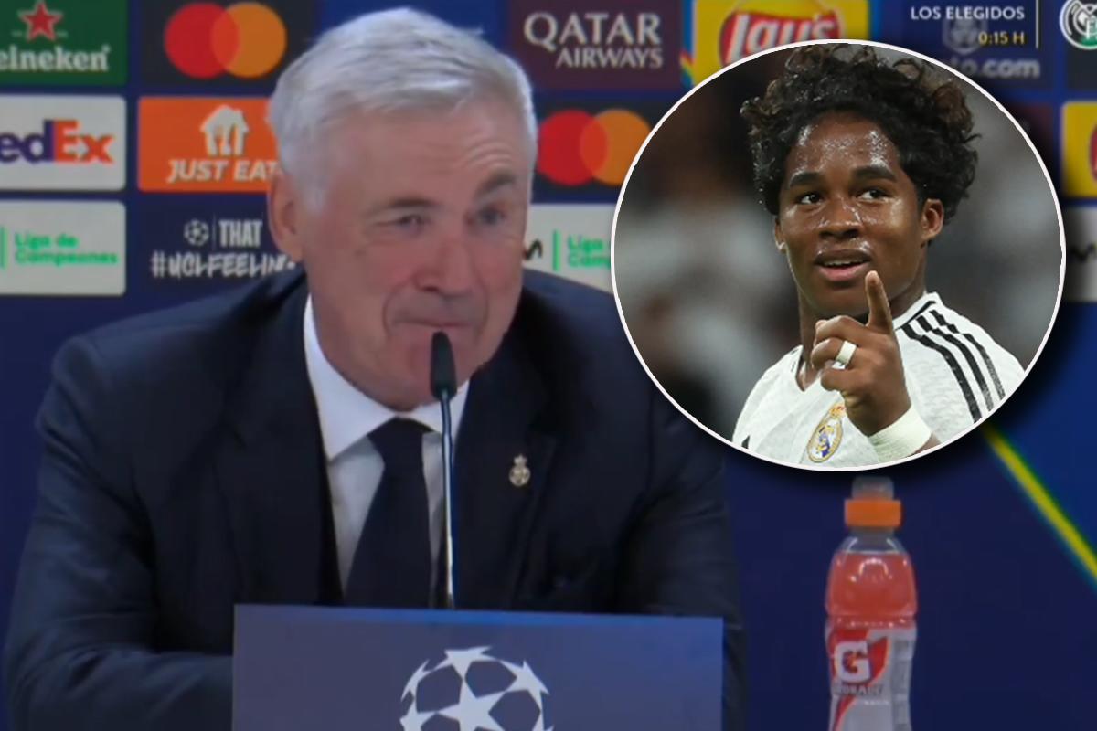 La frase de Ancelotti sobre Endrick tras marcar en la Champions: “Ha tenido hue*** porque era una contra”