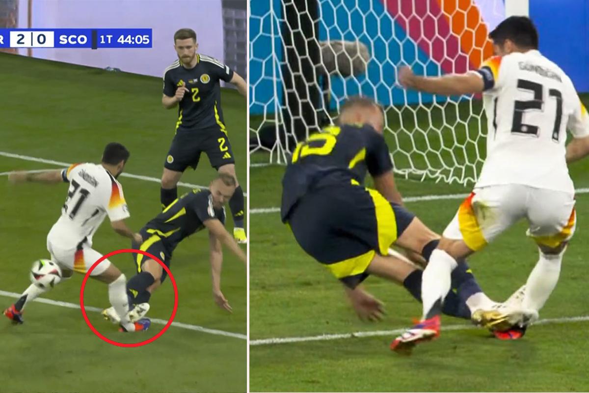 Terrible: Gundogan sufre espantosa entrada en el Alemania-Escocia de la Eurocopa 2024