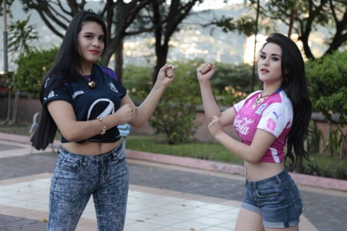 FOTOS: Génnesis y Ónice, las bellezas que engalanan el clásico Motagua-Olimpia
